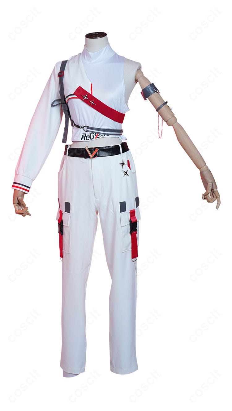 一条莉々華コスプレ衣装の正面全身カット。端正なシルエットと落ち着いた色味がわかるフロントビュー。