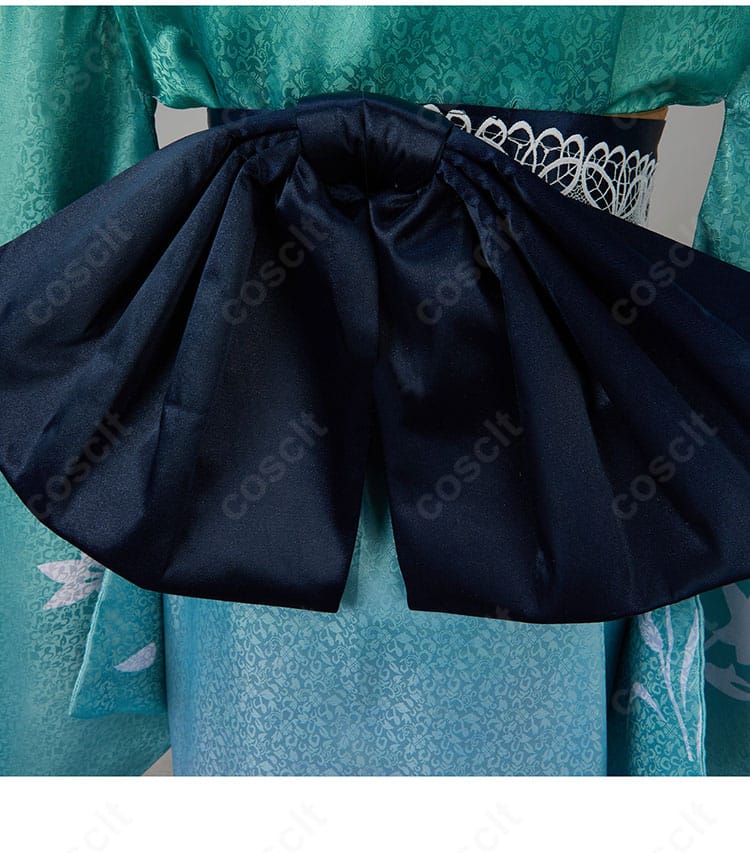 背中の蝶結び装飾の詳細|FGO モルガン コスプレの象徴的な背面蝶結びの立体感と固定方法