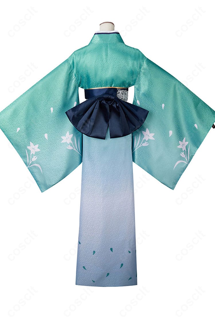 商品背面図|FGO モルガン コスプレの背面、大きな蝶結びと装飾の配置が分かるディテール