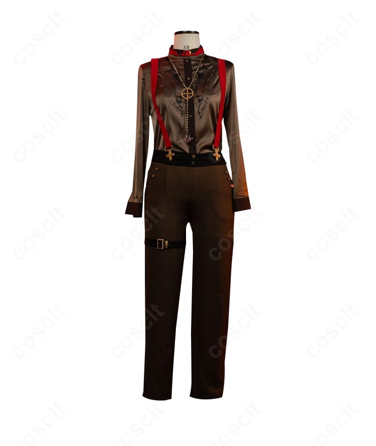 インナーのズボンとシャツのデザイン詳細。ステッチと生地感が見えるクローズアップ