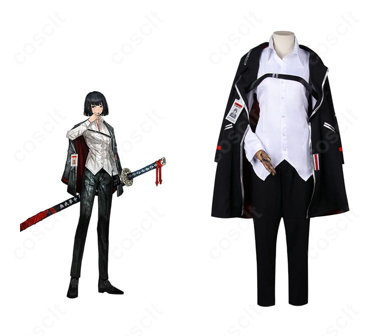 Limbus Company 良秀のコスプレ衣装・正面デザイン。端正なコートと襟元の比率がわかる高再現ショット