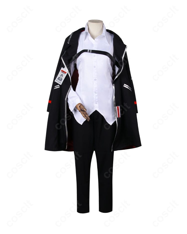 Limbus Company 良秀 コスプレ衣装の正面全体写真。落ち着いた発色と精密なステッチが確認できる画像