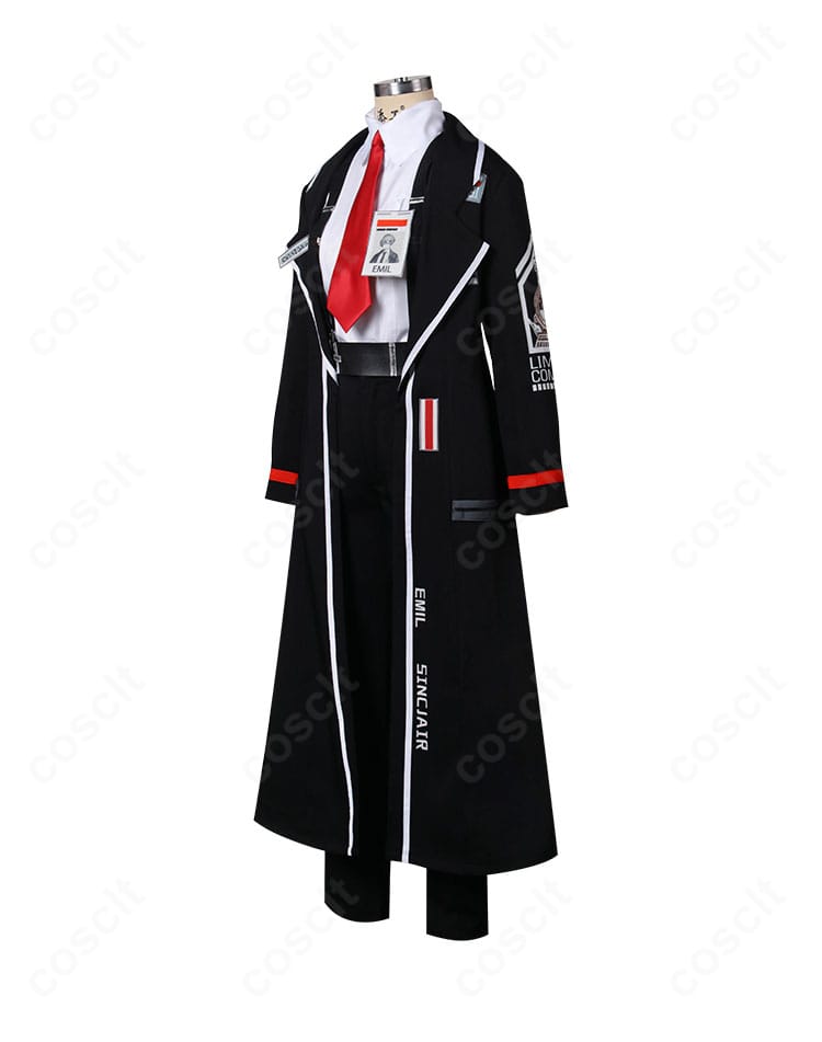 Limbus Company シンクレア制服コスプレ 右側面、コートのハリ感と袖口ディテールを強調