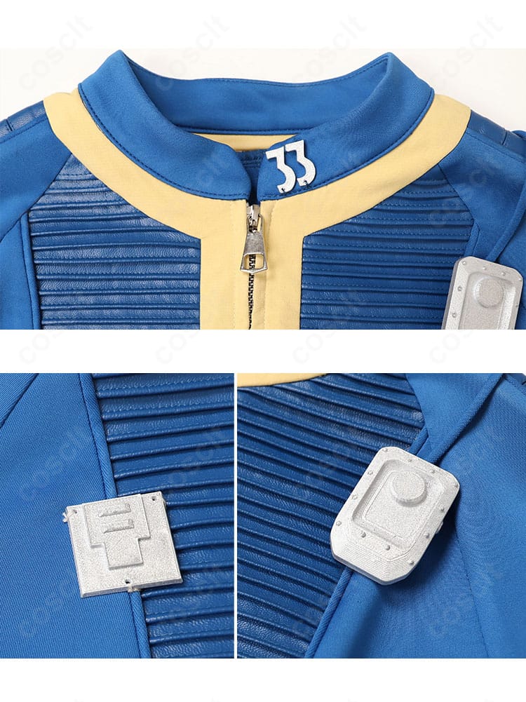 襟元と衣襟装飾の詳細。レイヤー構成と首周りのフィット感を確認できる写真。