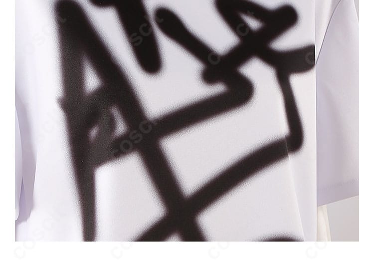 ロゴ・レタリング風アート装飾の接写。ALIEN STAGEらしいグラフィック表現を精緻に再現。