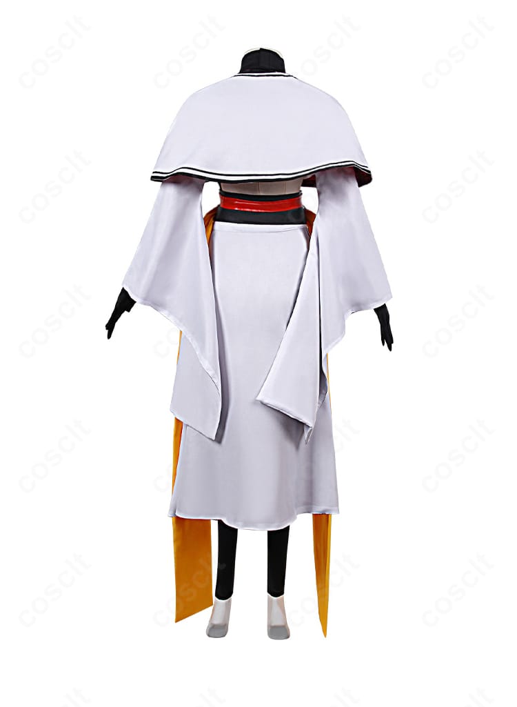 Fate/Grand Order 長尾景虎 コスプレ衣装の背面。帯結びと背中のディテール、裾の広がりを確認できる写真。