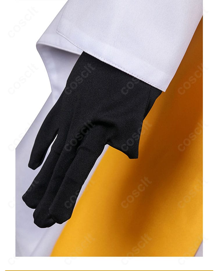 長尾景虎 コスプレ衣装の手袋ディテール。指先まで統一された質感でクールな印象を強化。