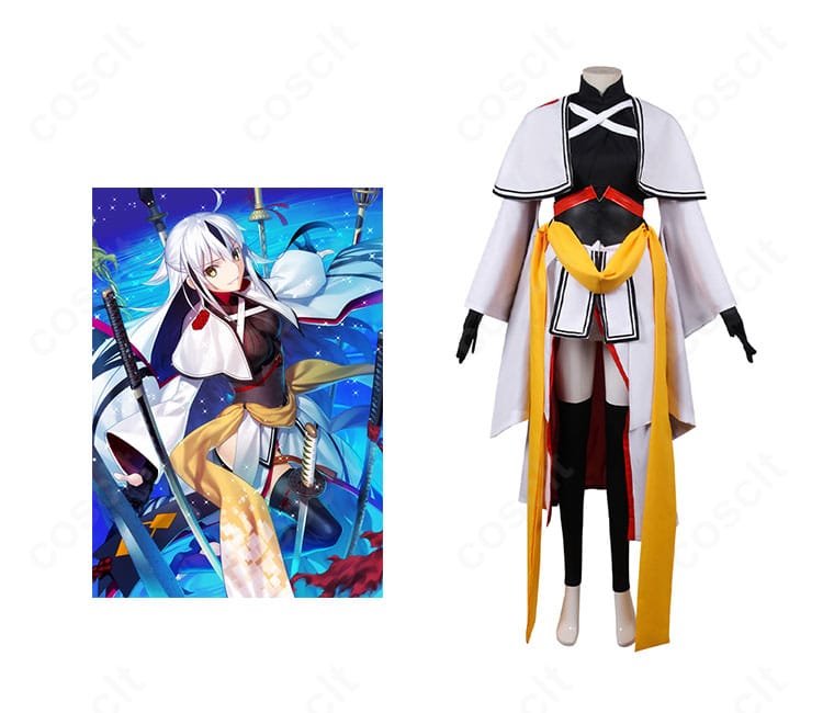 Fate/Grand Order 長尾景虎のコスプレ衣装を着用した合わせ写真。和装の重ねと武将らしい雰囲気を高再現。