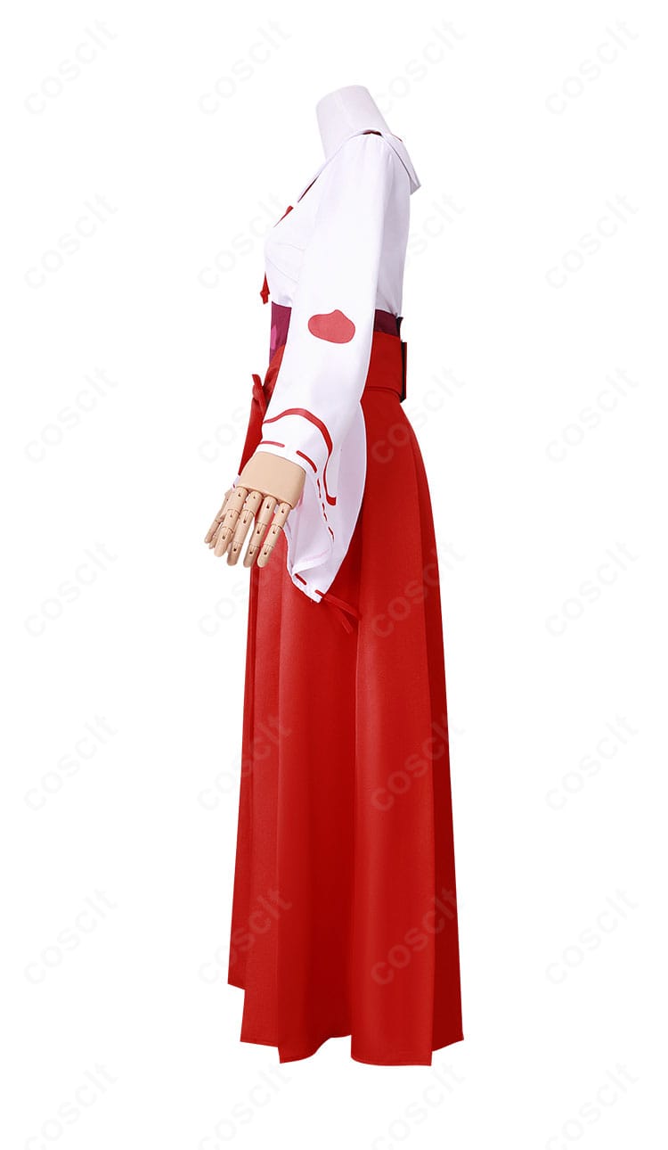 転生したらスライムだった件 シュナ コスプレ衣装 左側面。袖の落ち感と帯周りの立体ラインが分かるアングル。