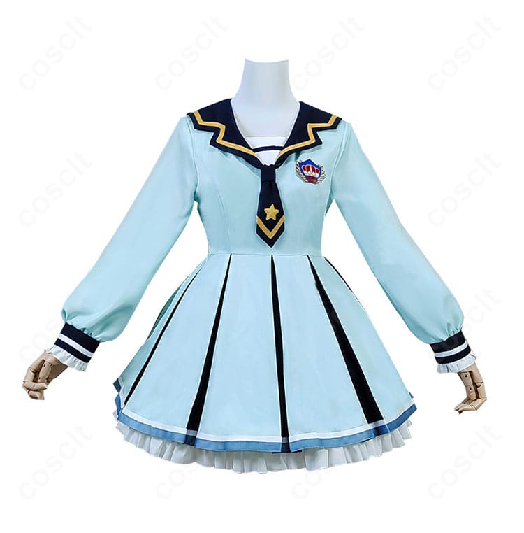 アイカツスターズ!桜庭ローラ 四ツ星学園制服の正面全体。端正な配色とスクールシルエットが際立つデザイン。
