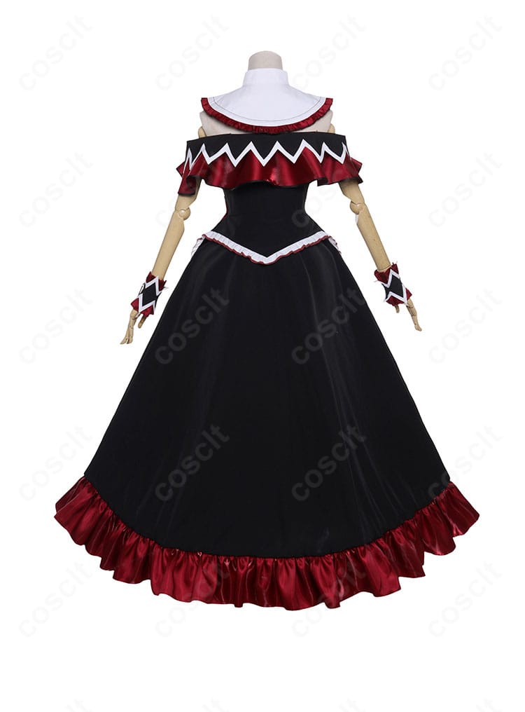 背面ディテールを示す時崎狂三コスプレ。後ろ姿のフリル層と開閉部の構造が確認できるカット