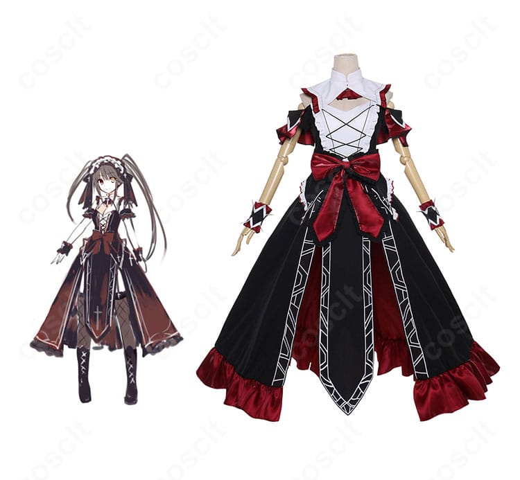 時崎狂三の囁告篇帙(ラジエル)イメージドレスとキャラビジュアルを並置した商品正面写真