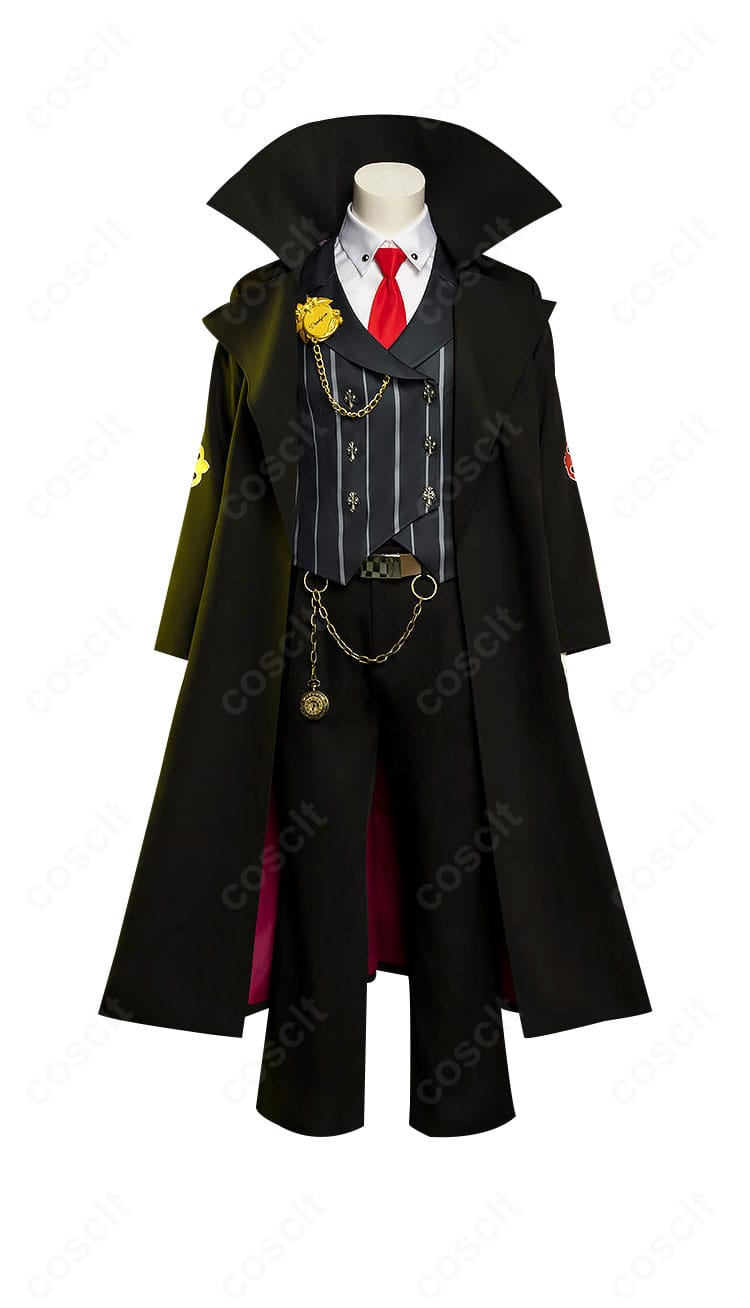 ギルティギア ストライヴのスレイヤー コスプレ衣装正面全体。コートからパンツまでフルセットのシルエット。