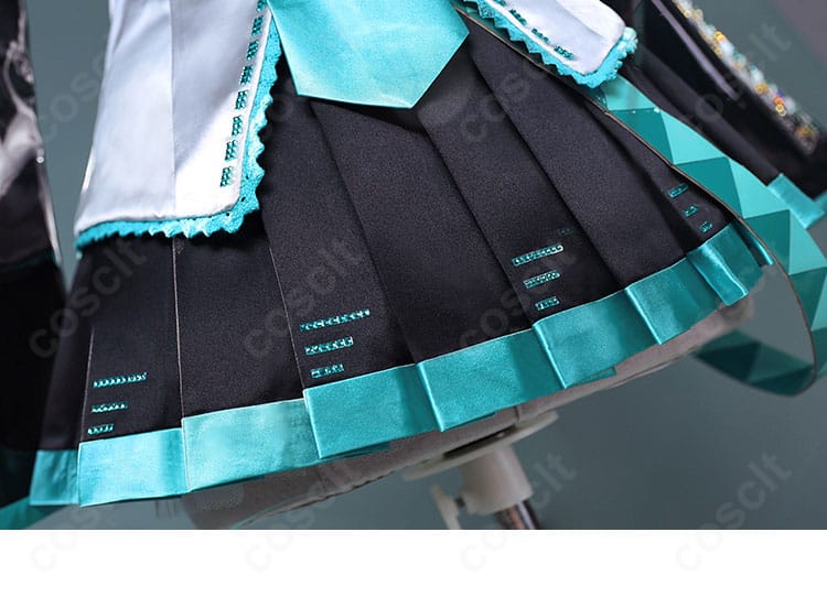 初音ミク 通常衣装 プリーツスカートの装飾ディテール