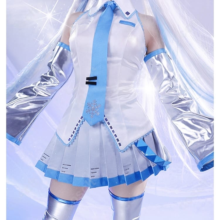 初音ミク 雪ミク2010（初代）コスプレ衣装 高再現で撮影映え、軽快な着用感 - 2枚目の画像