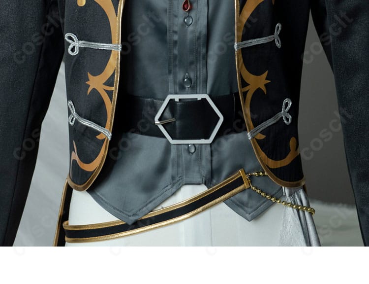 腰帯（ベルト）装飾のクローズアップ。Eden衣装のアクセントとなる腰帯の質感と金具ディテールが分かる【コスプレ】。