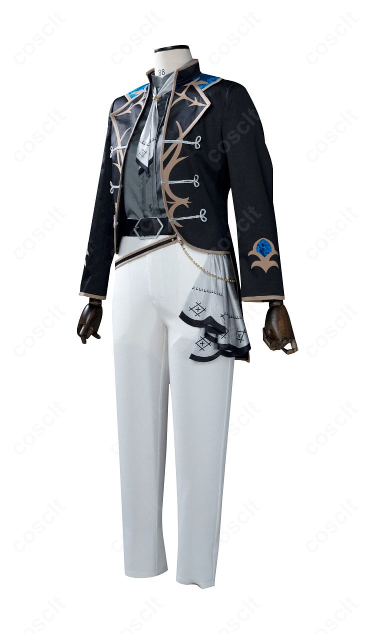 Edenユニット衣装の側面。コートラインとフィット感、パンツのシルエットが分かるサイドビュー。