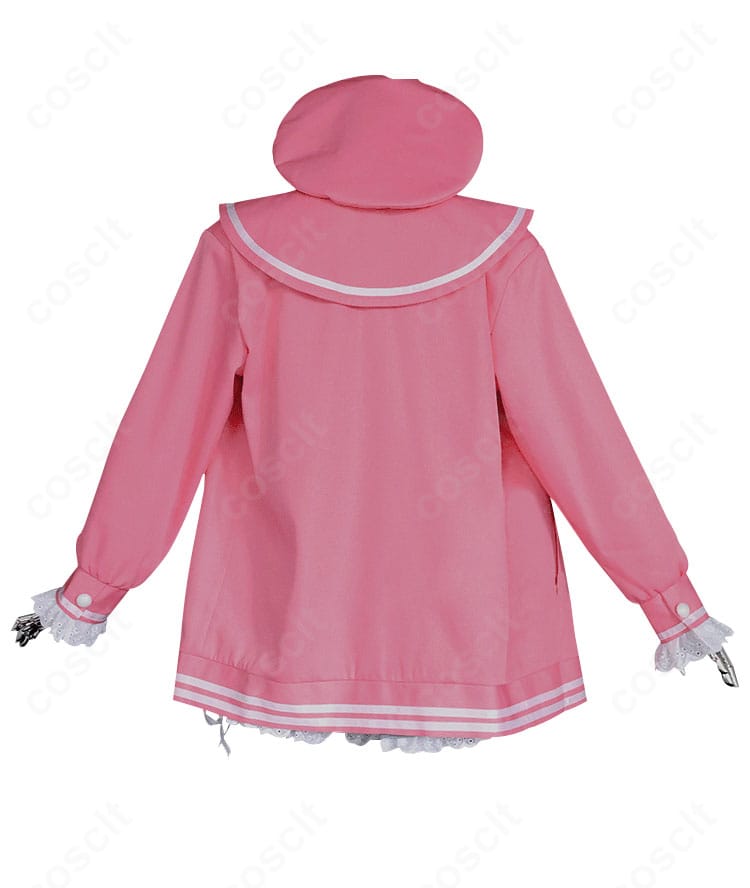 浅黄ムツキ コスプレ衣装の背面図。コートの後ろ身頃のシルエットと裾ライン、背面開閉部の仕様を確認できる画像