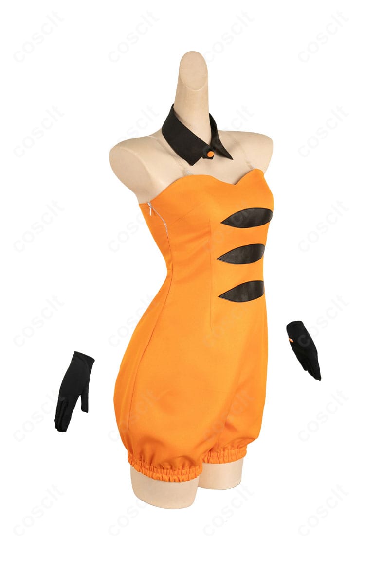 アオリ ハロウィンVer. コスプレ衣装の右側面。ウエストラインと腕周りの可動域、装飾の配置が見える角度。