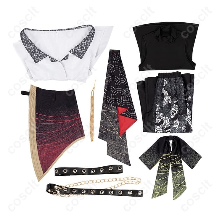 プロジェクトセカイ 日野森志歩 コスプレ衣装。和風ロックが映える、クールで上品なライブコーデ - 7枚目の画像