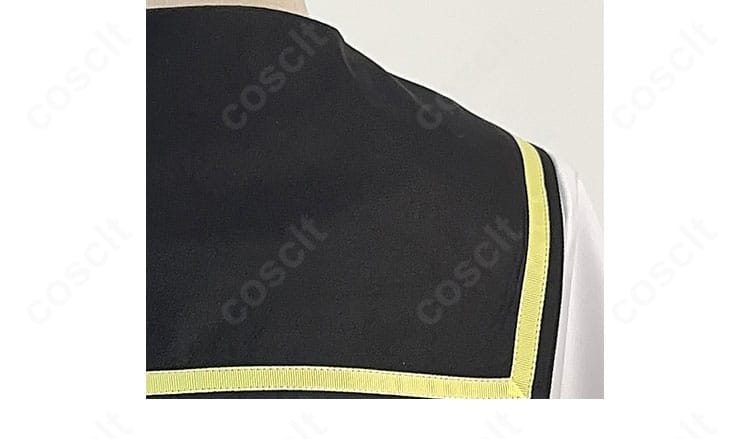 ペルソナ4 久慈川りせ 夏服コスプレ 披肩・襟周り装飾のアップ。美しいエッジ処理で高い再現性。