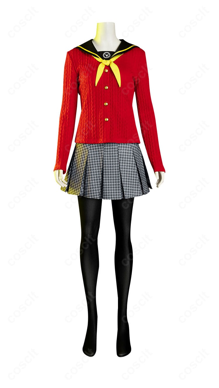 ペルソナ4 天城雪子 夏服制服コスプレ衣装の正面全体像。トップスとスカートのバランスが分かる画像