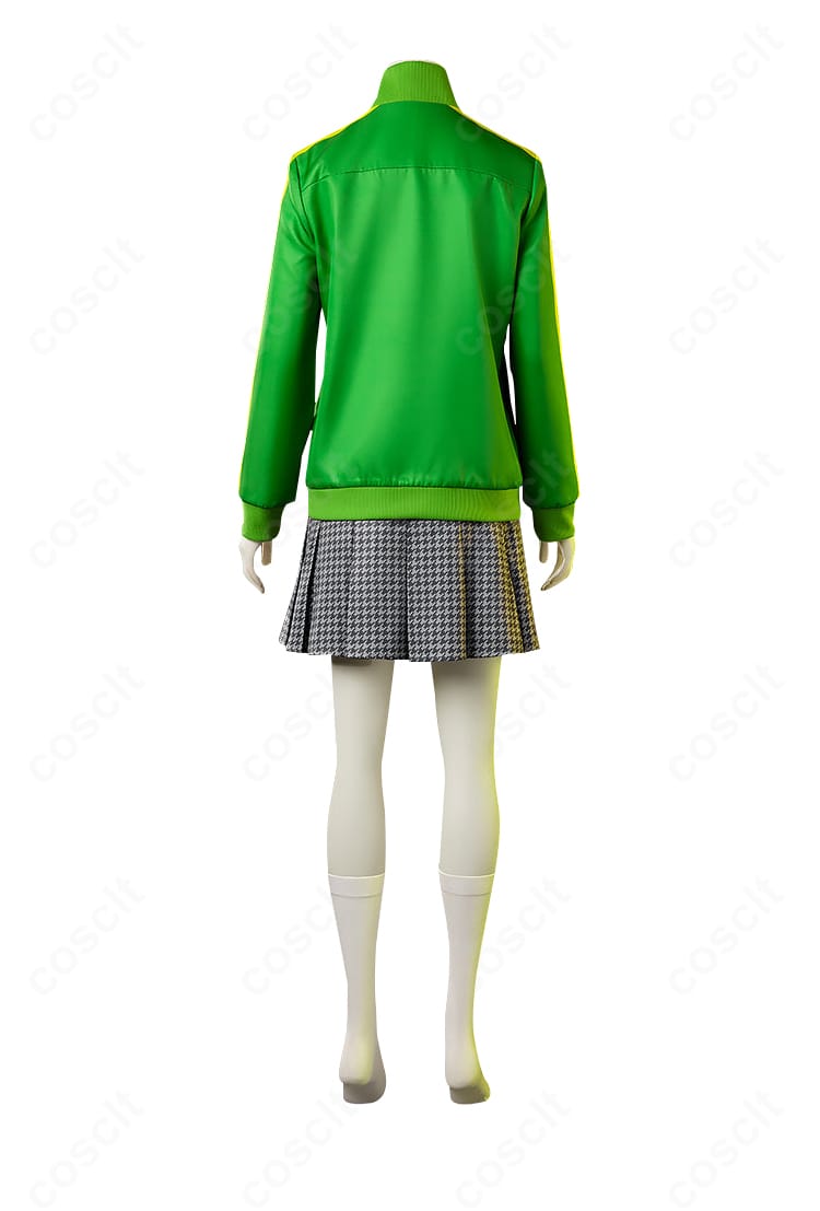 ペルソナ4 里中千枝 夏服制服コスプレの背面。裾ラインと後ろ開き仕様のディテールが見える