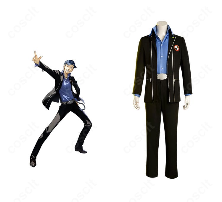 『ペルソナ3』伊織順平 制服版コスプレ衣装と公式ビジュアルの比較イメージ