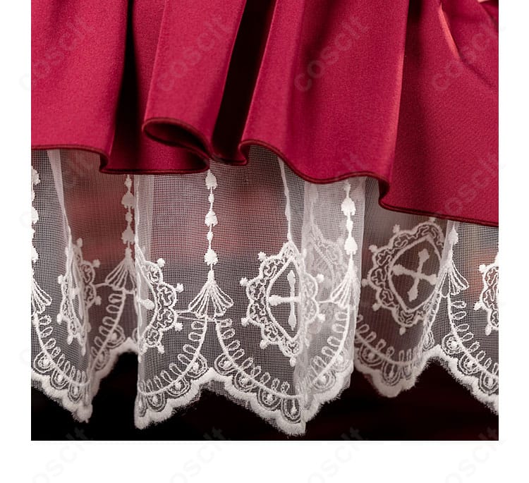 ヴィクトリカ・ド・ブロワ衣装 スカート下裾ディテール。重ねの縁取りが豪華