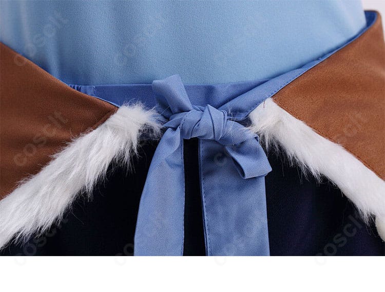 コーラ衣装の帯・腰部装飾。立体感のある装飾でキャラクター性を引き立てる仕上がり。