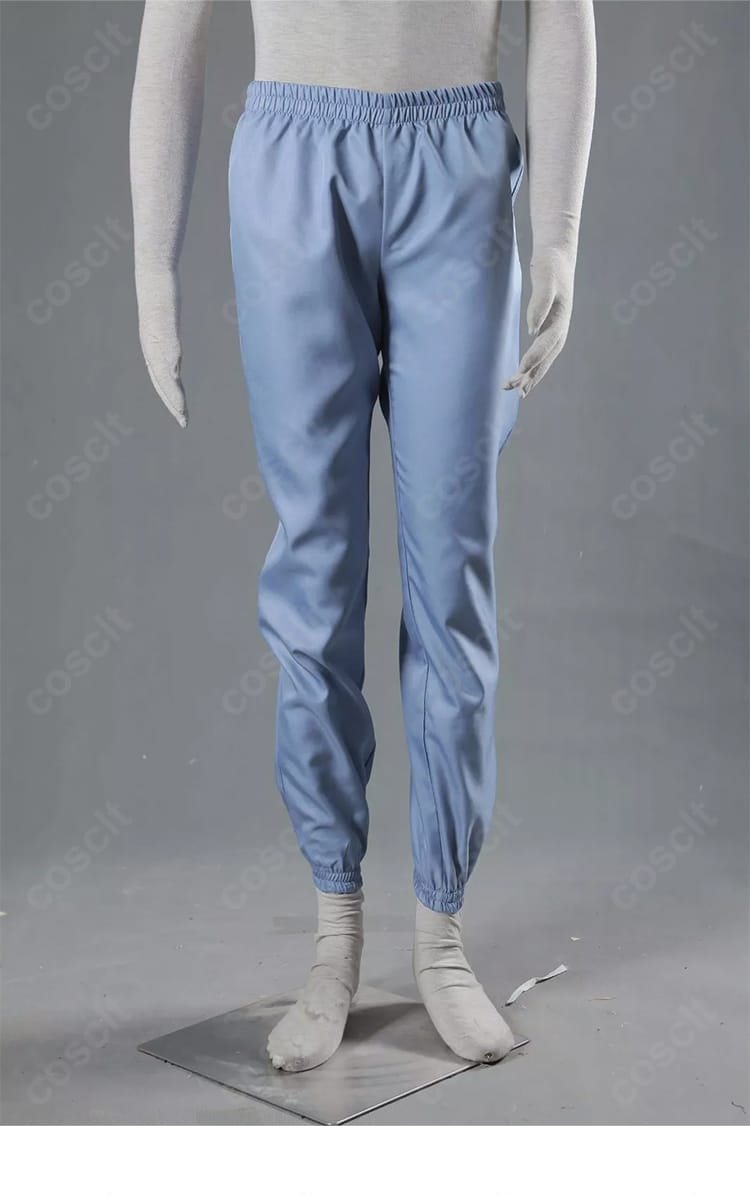 我愛羅 コスプレ衣装 ズボンディテール。ウエスト処理とセンタープレス風の縫製を確認できる画像。