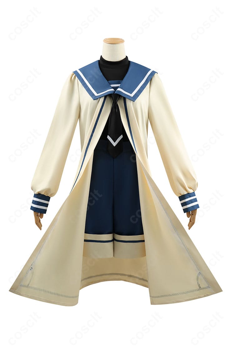 黒執事 シエル・ファントムハイヴ コスプレ衣装の正面ディテール(ネクタイ・ボタン・裾ライン)