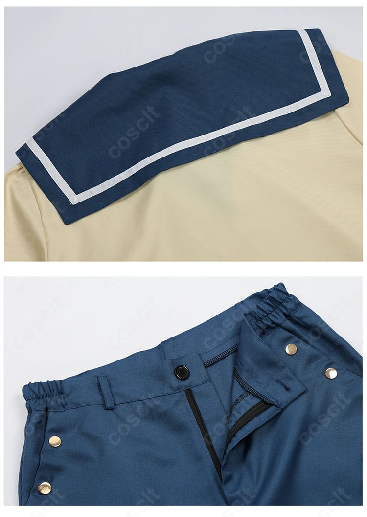 披肩とショートパンツの飾りパーツ、質感と取り付け位置の詳細(シエル・ファントムハイヴ)