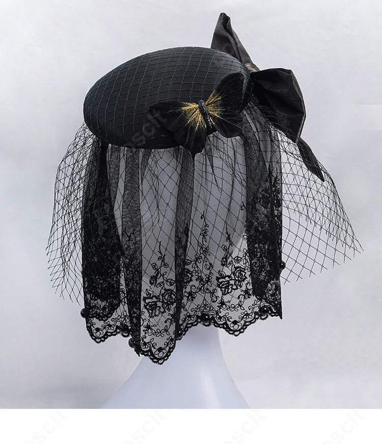 Identity V メリー・プリニウス フェリス コスプレ衣装の帽子装飾ディテール。クラシックなフォルムで世界観を強調。