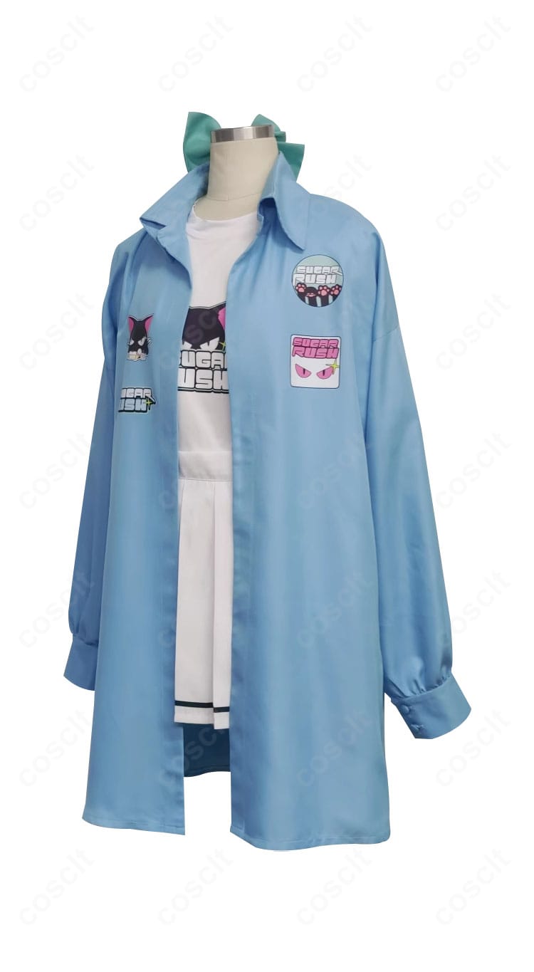 栗村アイリ シュガーラッシュ衣装の側面ディテール。袖口とスカートのライン、快適なフィット感を確認できる画像。