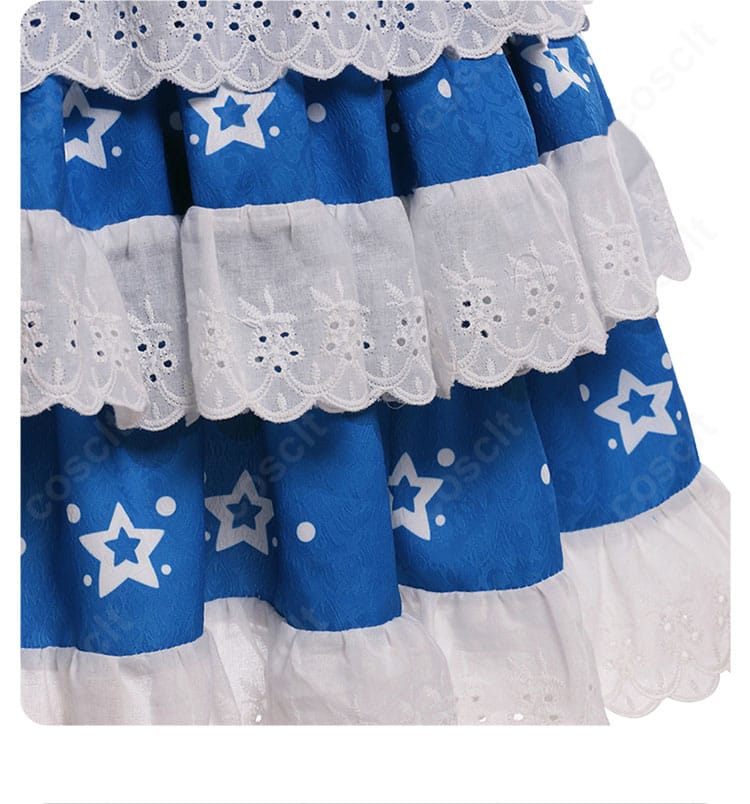 ガラテア コスプレ衣装のスカート裾装飾ディテール。ゴシックな模様とハリ感