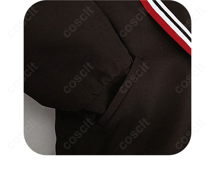 青柳冬弥 コスプレ衣装のポケット・フラップなど装飾パーツのアップ。アクセント使いでリアルな印象に仕上げた意匠。