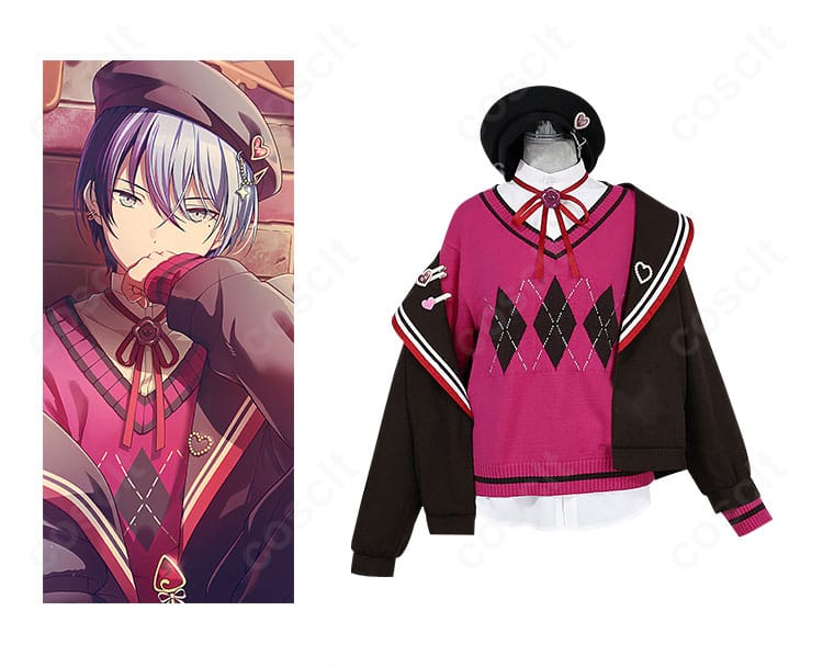 プロセカ 青柳冬弥 モデルへの挑戦! コスプレ衣装の正面とキャラクター比較。イベント・撮影向けの高再現ストリートコーデ。