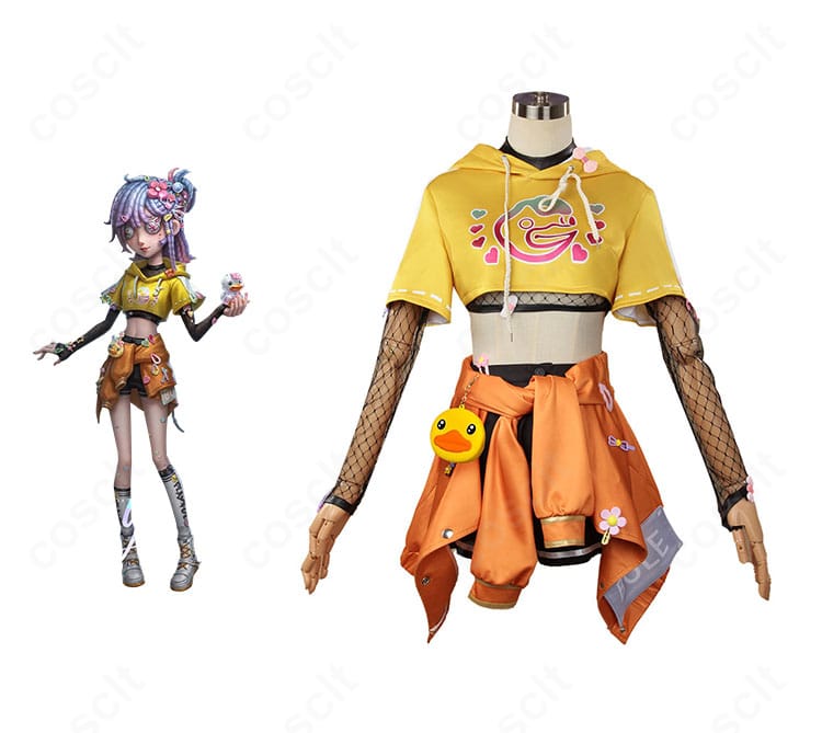 第五人格 調香師（ウィラ・ナイエル）B.Duck Buffy衣装の全体正面とキャラクター比較が分かる画像