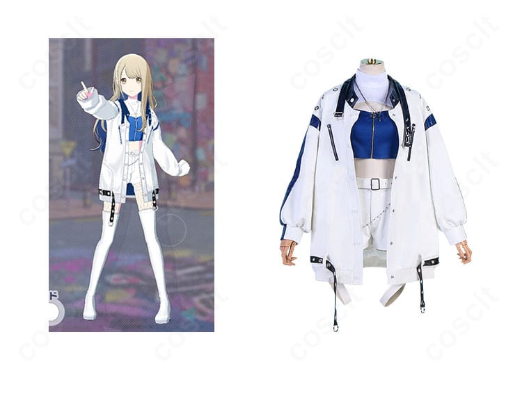 プロジェクトセカイ 小豆沢こはね すべて受け止めて（Duel of Growth）ライブ衣装の正面全身。高再現ディテールとシルエットが分かる画像