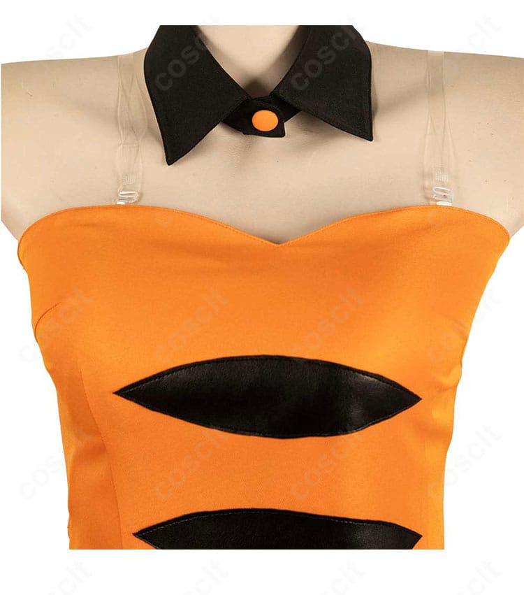 ホタルコスのつけ襟と襟飾りのアップ。質感と装着方式が分かる詳細写真。