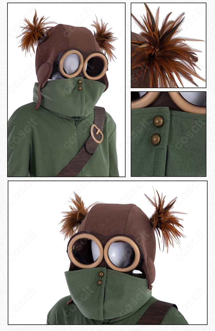 アローンのヘルメット装飾アップ。エッジ形状と意匠パーツの再現度が分かる。