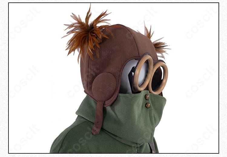 ヘルメット側面の装飾アップ。側面ラインと立体感を強調した造形。