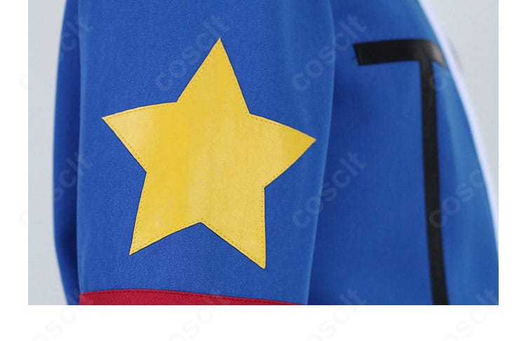 花嵐エリ コスプレ衣装 袖の星モチーフ装飾ディテール。形状と固定方法が分かる写真