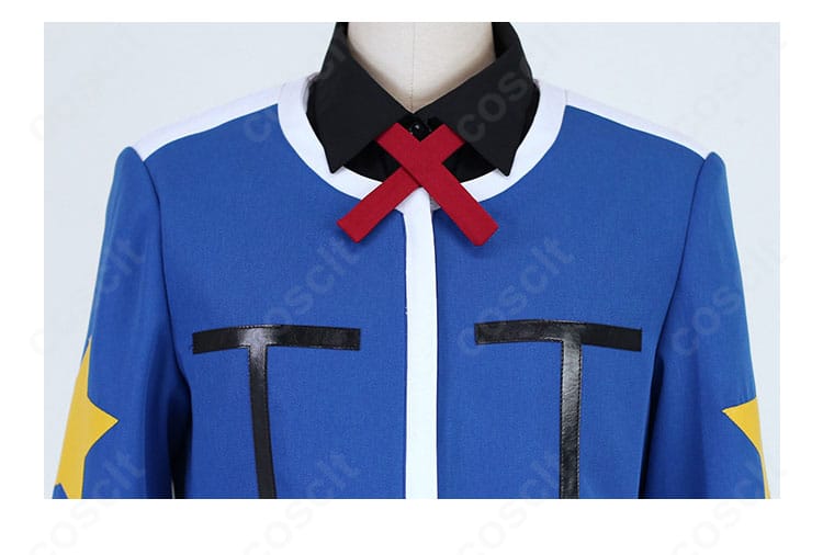 花嵐エリ コスプレ衣装 襟の装飾ディテール。リボン結びと縁取りの質感をクローズアップ