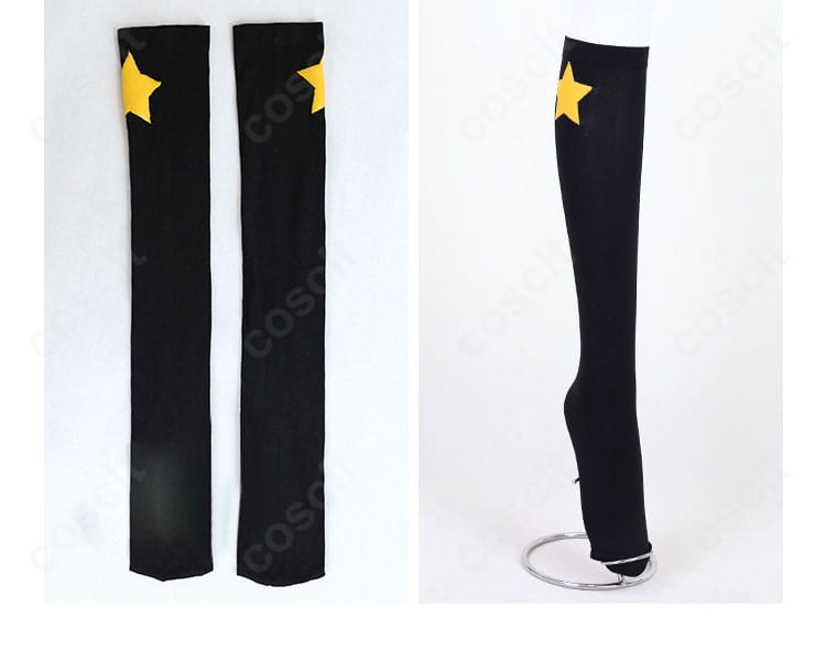 花嵐エリ コスプレ衣装 ソックスのデザインと丈感。脚線の見え方をチェック