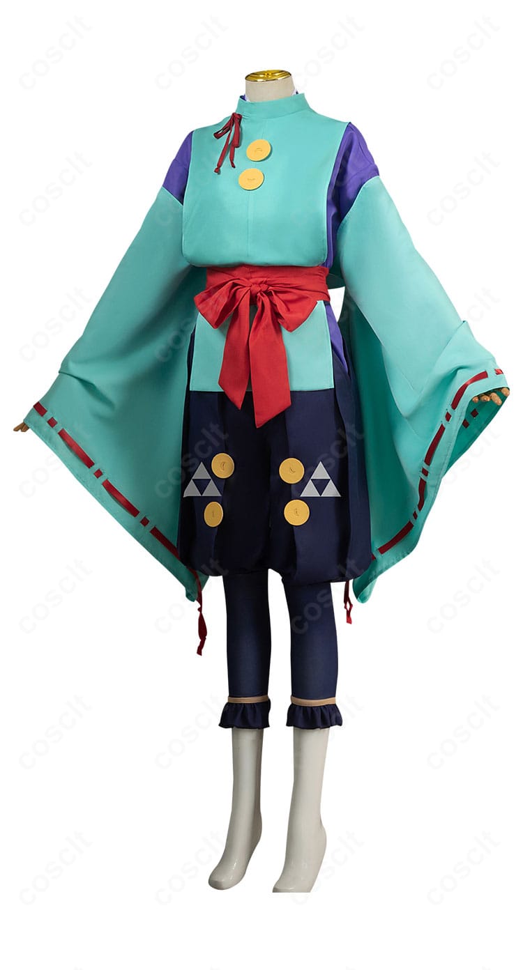 北条時行衣装の側面画像。袖とズボンのライン、腰封の厚みやシルエットが見て取れます。