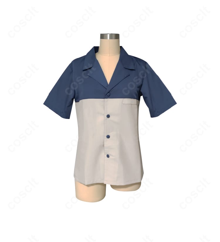 あんさんぶるスターズ!瀬名泉 私服(春~夏)コスプレ衣装の正面ディテール。落ち着いた色味と精密な刺繍、きれいなシルエットが分かるアップ。