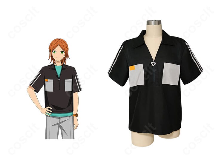 葵ゆうた 私服(春〜夏)コスプレ衣装の正面全体。あんさんぶるスターズ!の雰囲気を忠実再現したカジュアルシルエット。