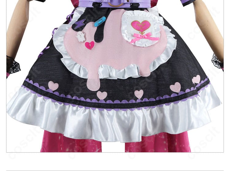 フリル付きスカート装飾の拡大画像。段フリルの重なりと撮影映えする質感を確認